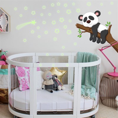 Dekor Loft Panda İle İyi Uykular Gece Parlayan Sticker Fs-205