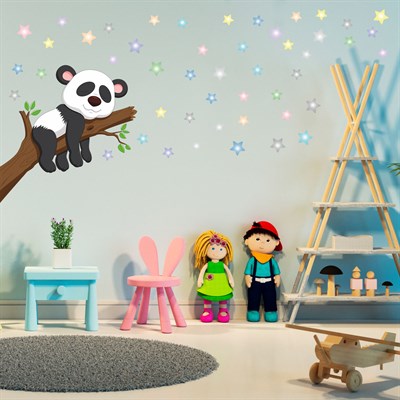 Dekor Loft Uykucu Panda  Çocuk Odası Sticker CS-875